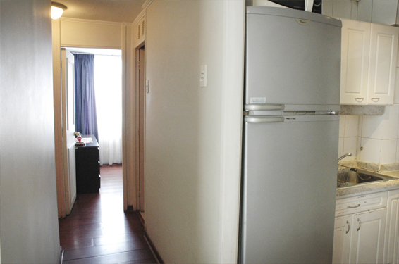 PF-AF1: Vista hacia pasillo de habitaciones