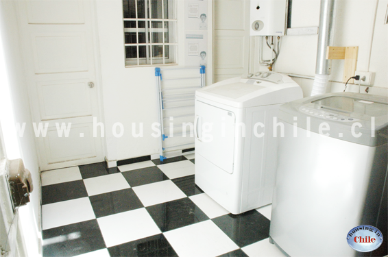 RE-RY: Interior patio with laundry area, room number 3 & 2 bathrooms